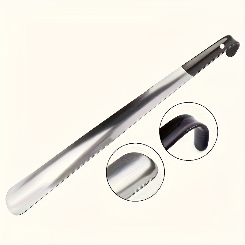 1pz Extra Lungo 41.91 cm Calzascarpe in Acciaio Inox per Anziani - Impugnatura Comfort Antiscivolo, Costruzione in Metallo Durevole, Strumento Facile per Mettere e Togliere le Scarpe per Anziani, Disabili, Persone con Mobilità Ridotta