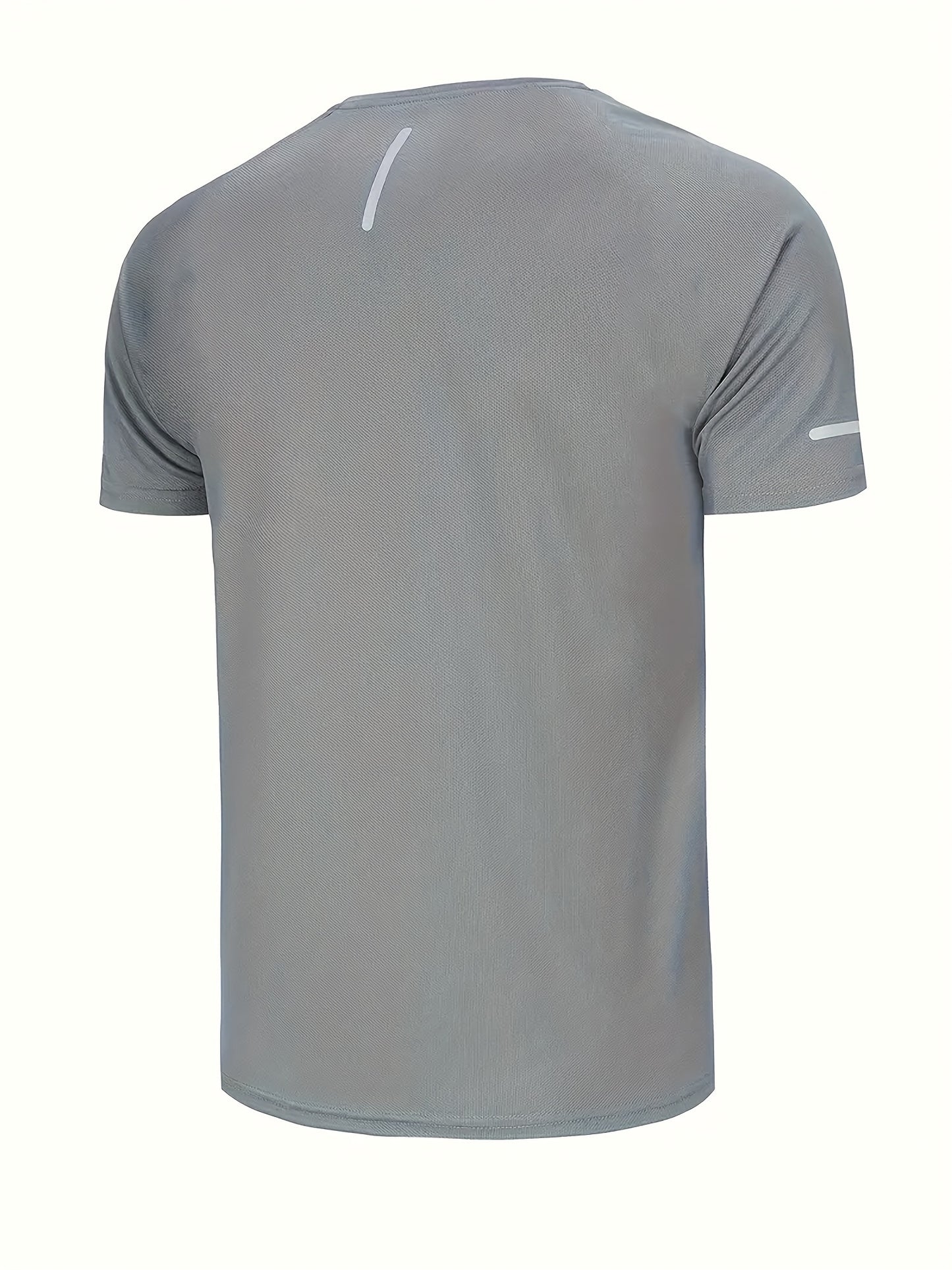 6 Pezzi Magliette Sportive Traspiranti e Asciugatura Rapida con Strisce Riflettenti - Magliette da Palestra e Corsa in Grigio/Blu Navy/Nero/Bianco/Rosso, Magliette per Allenamento, Look Sportivo Casual, Tessuto Traspirante, Maglietta con Texture Liscia, P