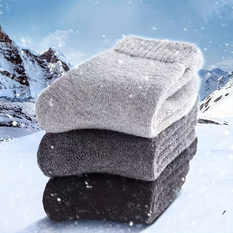 6 Paia di Calzini in Velluto Spesso per Uomo, Calzini Invernali Foderati in Pile Ultra-Grossi e Caldi a Metà Polpaccio, Calzini in Velluto Invernali, Calzini da Sci