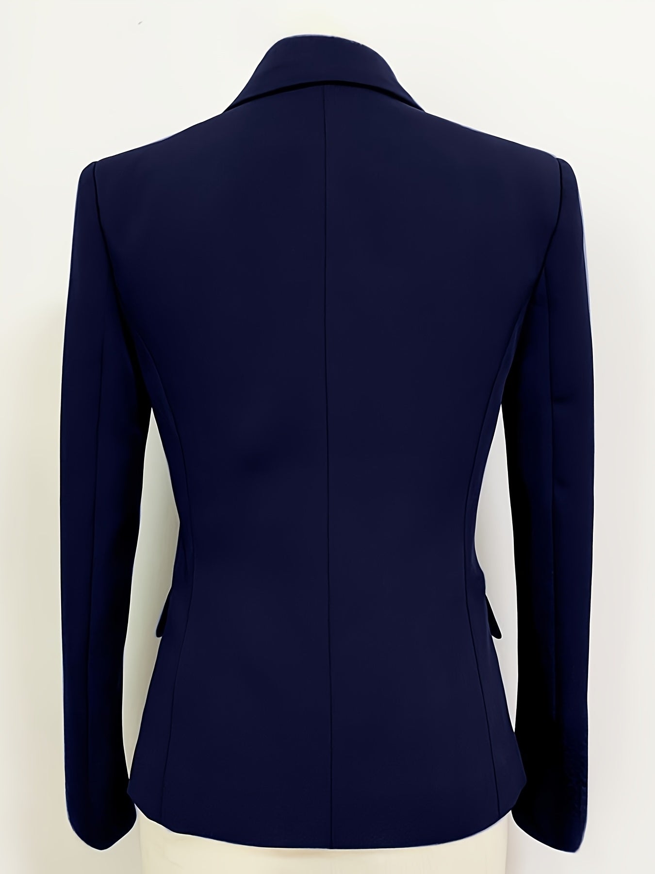 Women'S Blazer - Elegant Double-Breasted Jacket with Structured H-Silhouette, Long Sleeve Office & Party Coat for Women, Chic Professional Outerwear - Formal & Everyday Blazer, Spring Fashion, Classic Lapel Collar, Polished Finish, Stylish Coat, Working W