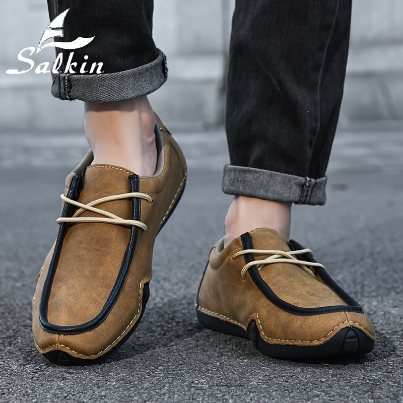 Mocassini Casual Fatti a Mano da Uomo Salkin - Sneakers Comode e Resistenti con Lacci in Diversi Colori