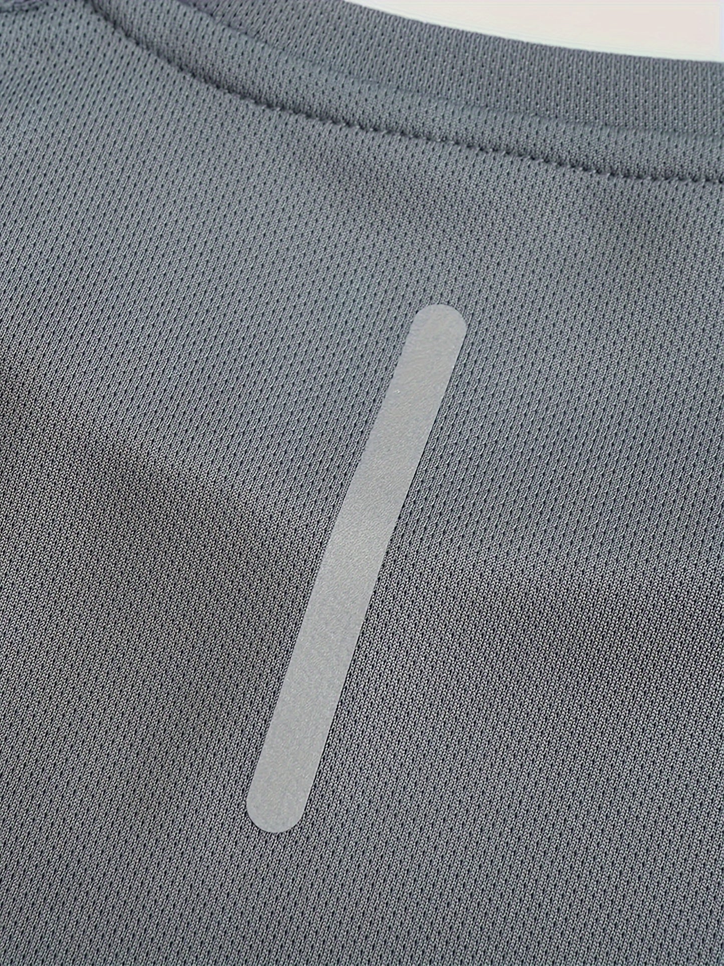 6 Pezzi Magliette Sportive Traspiranti e Asciugatura Rapida con Strisce Riflettenti - Magliette da Palestra e Corsa in Grigio/Blu Navy/Nero/Bianco/Rosso, Magliette per Allenamento, Look Sportivo Casual, Tessuto Traspirante, Maglietta con Texture Liscia, P