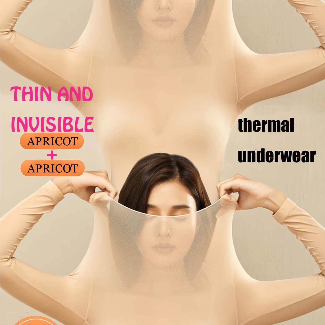 2pcs Sottovesti Caldi Ultra Sottili, Top Slim Fit a Manica Lunga Morbido e Confortevole ad Alta Elasticità, Intimo e Biancheria da Notte da Donna