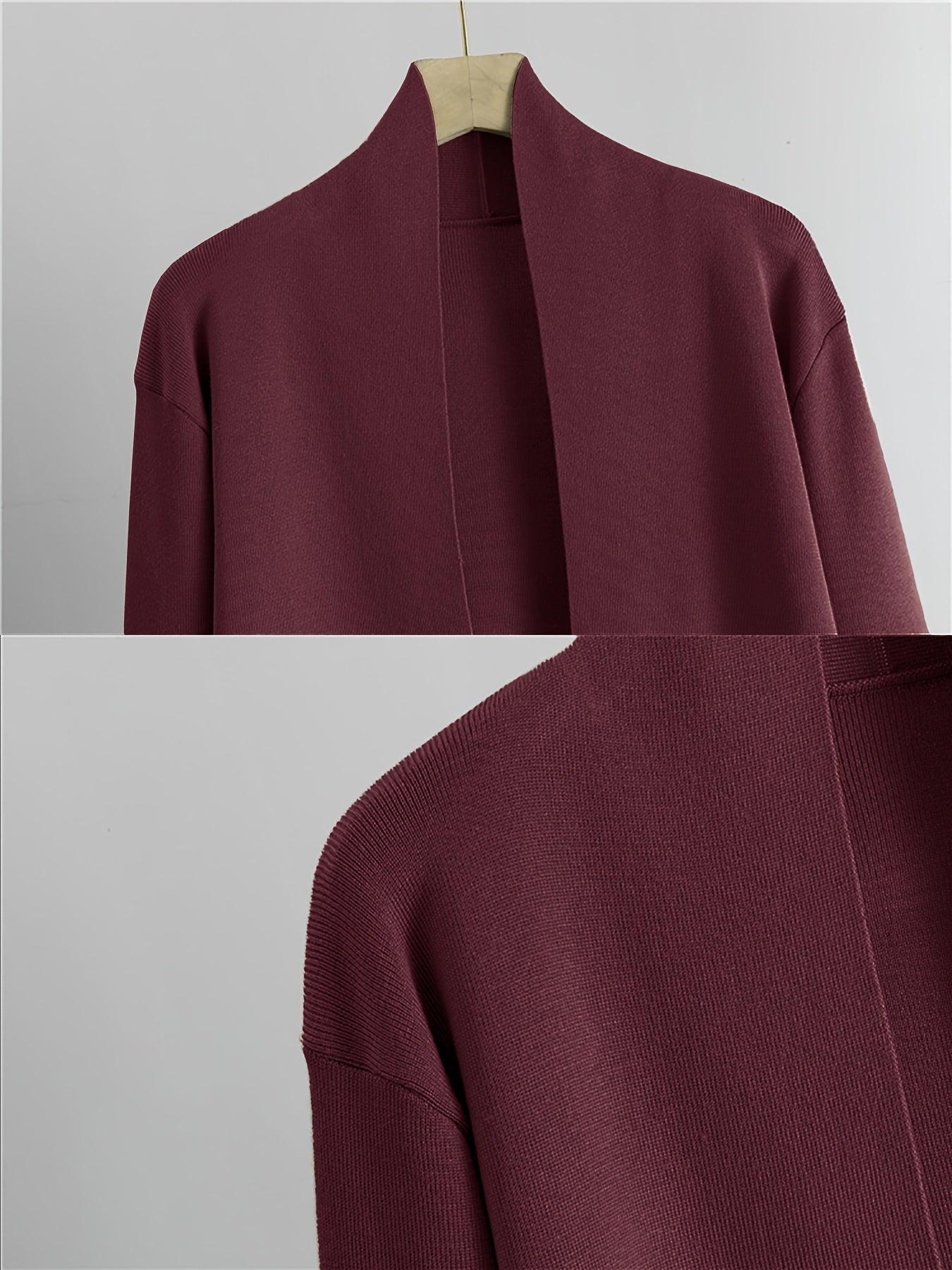 Set Invernale da Donna 3 Pezzi - Elegante Tuta Ispirata al Stile Coreano con Blazer a Collo, Pantaloni a Gamba Larga e Giacca | Lavabile a Mano per Ufficio e Semi-Formale, Beige/Marrone/Blu Navy/Taupe (Non Lavare a Secco)