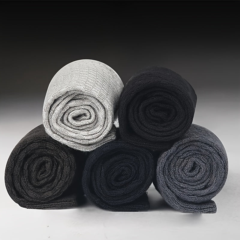 10 Paia, Calzini Uomo in Fibra di Bambù a Mezza Gamba - Traspiranti e Comodi per Business Casual e Ufficio, Calzini Traspiranti e Confortevoli, Indossare Quotidiano,Design Classico,Stile Minimalista,Tessuto Morbido,Uomini Professionali