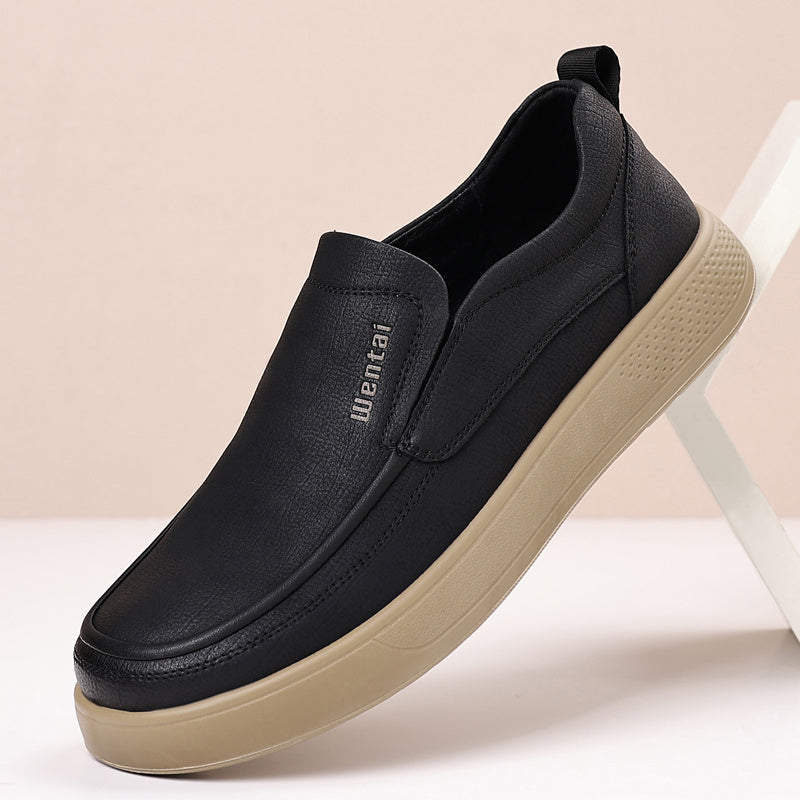 1 Paio di Scarpe da Uomo Slip-On Moccasins - Scarpe Casual Leggere con Suola Morbida e Punta Rotonda, Colorazione Marrone e Beige, Perfette per Abbigliamento Casual e Attività All'Aperto, Regalo Ideale per Uomini, Calzature Comode per Tutti i Giorni, Desi