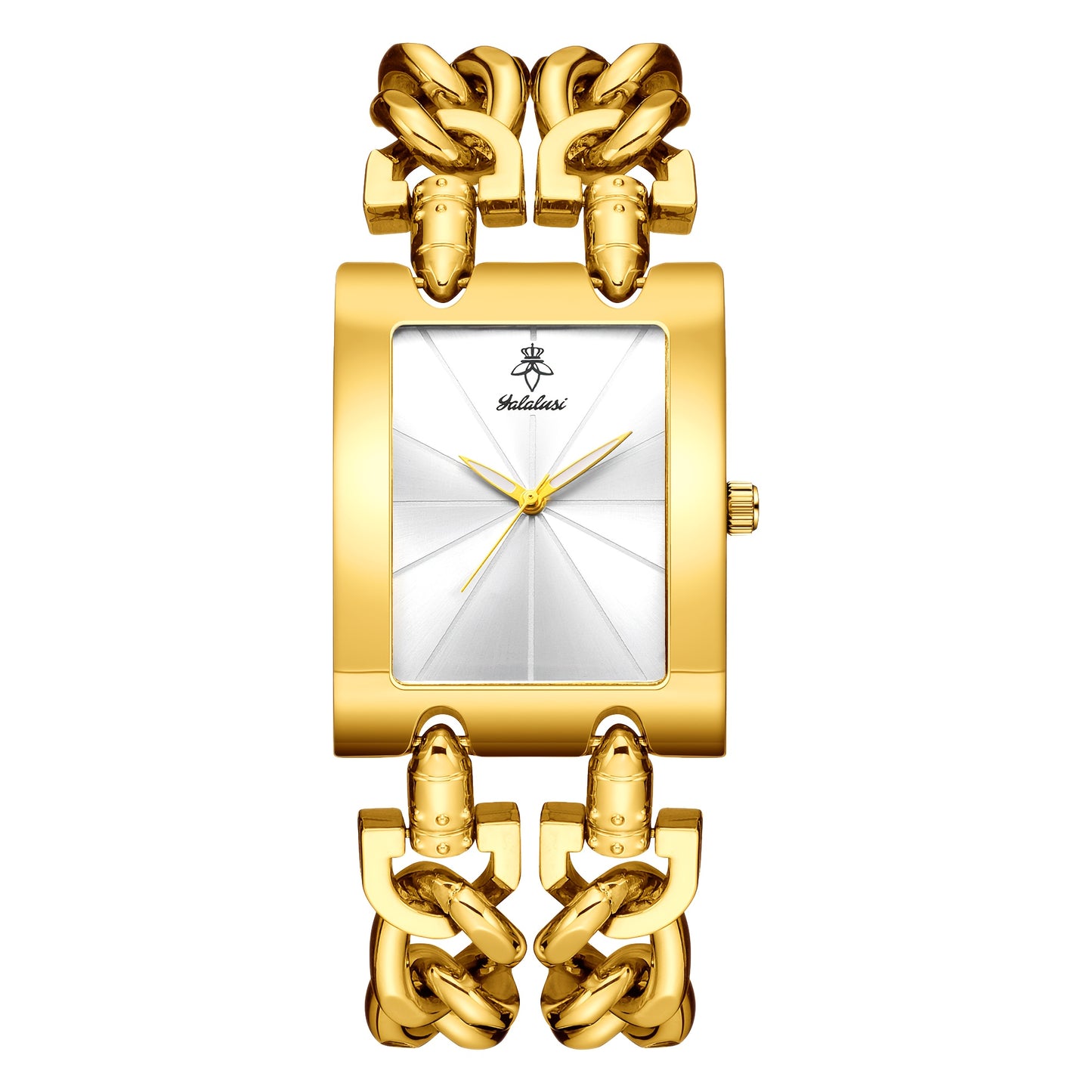 YaLaLuSI Orologio da Donna in Quarzo Dorato Glamour con Quadrante Decorato di Strass, Lancette Luminose e Bracciale a Catena Robusto - Esclusivo Display Analogico per Tutte le Occasioni, Include Scatola Regalo - Il Regalo Perfetto per Famiglia e Amici, Or