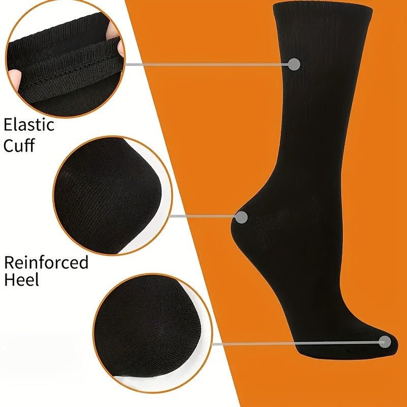 20 Paia di Calzini da Uomo di Grande Taglia per Affari Casual - 9-12, Nero Solido, Comodi e Durevoli, Perfetti per Ufficio, Incontri, Feste e Abbigliamento Casual, Calzini da Ufficio | Design Classico dei Calzini | Calzini Durevoli