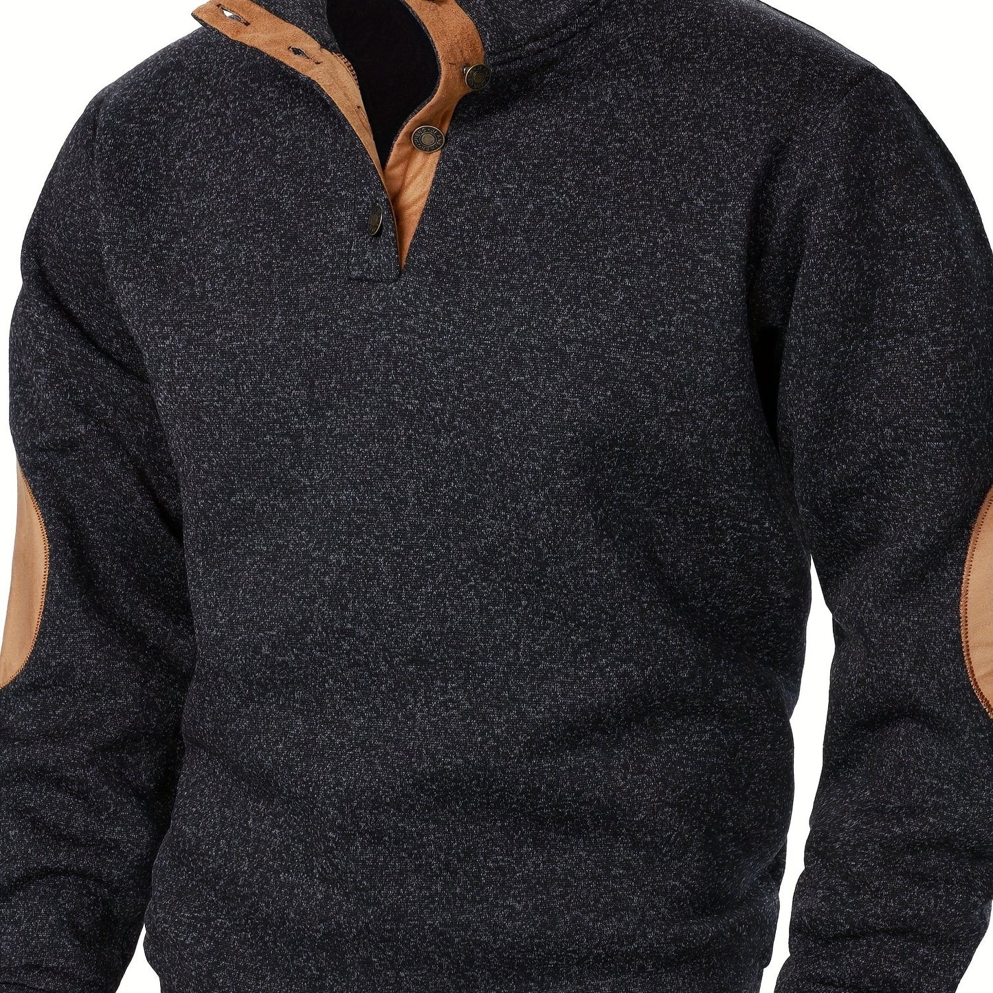 Maglione Uomo con Collo Alto e Maniche Lunghe - Felpa Casual Autunno Inverno Calda con Bottoni, Taglio Regolare per Abbigliamento Casual
