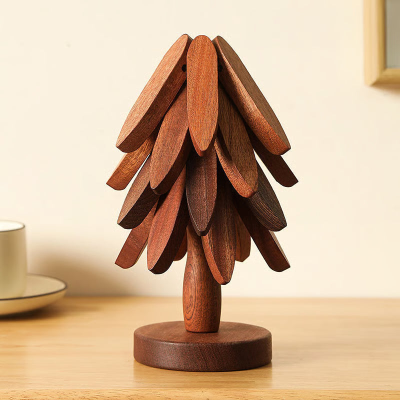 π² Houten kerstboom β hittebestendige onderzetters
