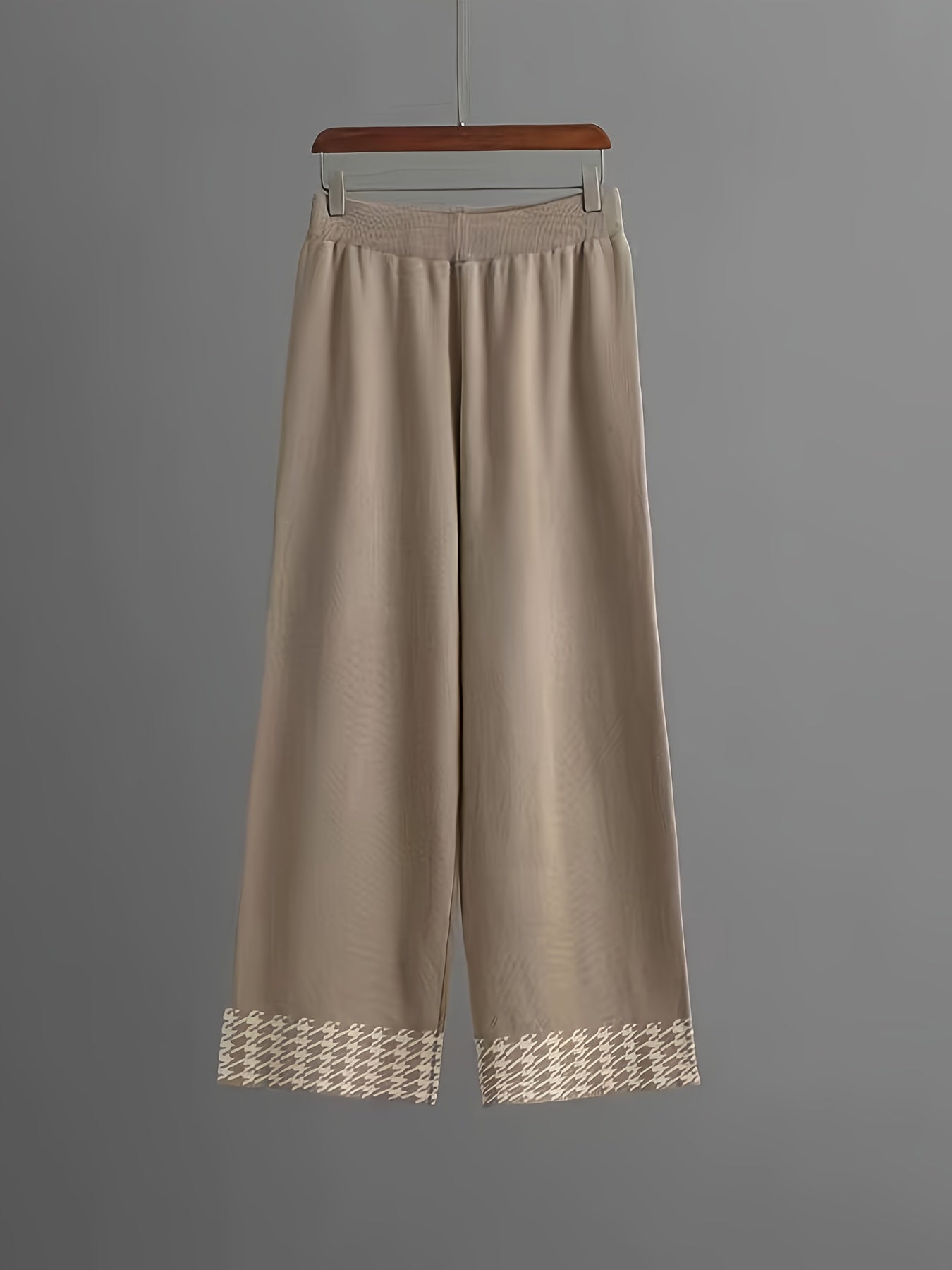 Set Donna Autunno Invernali a Vita Alta con Motivo Pied-de-Poule, Moda Femminile