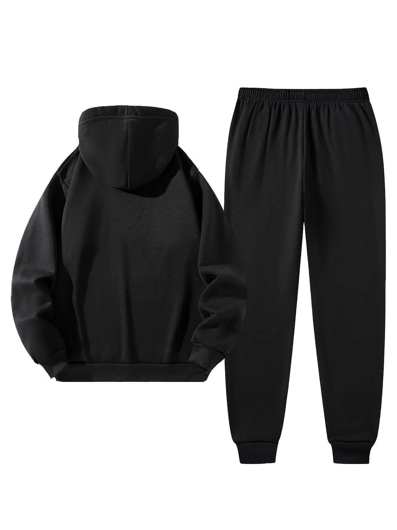 Set da Uomo con Felpa con Cappuccio e Pantaloni Sportivi con Coulisse e Stampa della Parola PARIS