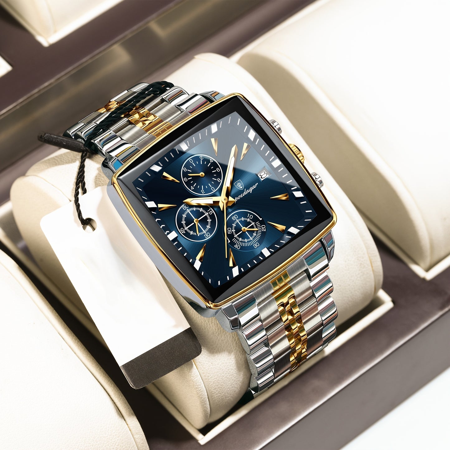 Orologio Sportivo Casual Els, Movimento al Quarzo in Acciaio Inossidabile, Resistente all'Acqua 3ATM, Lancette Luminose, Cronografo, Cassa in Lega di Zinco, Alimentato a Batteria Non Ricaricabile