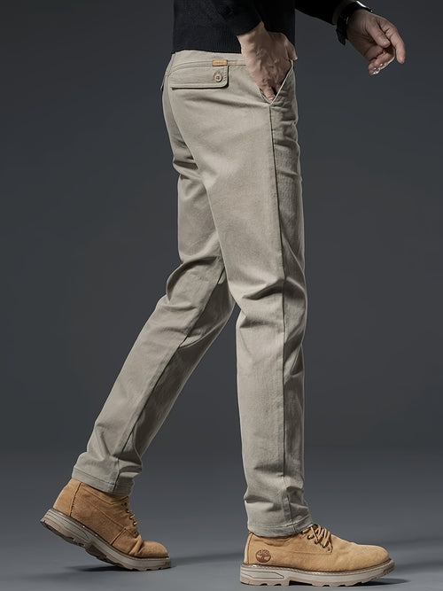 Pantaloni Uomo Autunno 2024, Business Casual di Alta Qualità in Cotone a Gamba Dritta Elasticizzata per Lavoro e Tempo Libero. Stile Moderna, Vestibilità Sartoriale Tessuto Traspirante. Ideali Per Impiegati E Abbigliamento Metropolitano