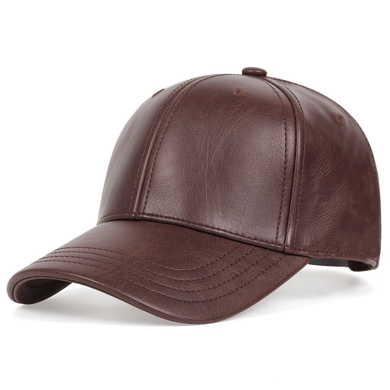 1pz Cappello da baseball in pelle PU da uomo, scelta ideale per i regali