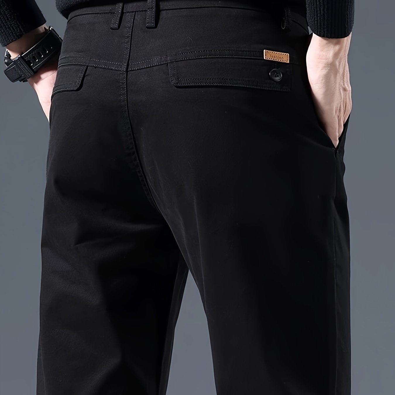 Pantaloni Uomo Autunno 2024, Business Casual di Alta Qualità in Cotone a Gamba Dritta Elasticizzata per Lavoro e Tempo Libero. Stile Moderna, Vestibilità Sartoriale Tessuto Traspirante. Ideali Per Impiegati E Abbigliamento Metropolitano