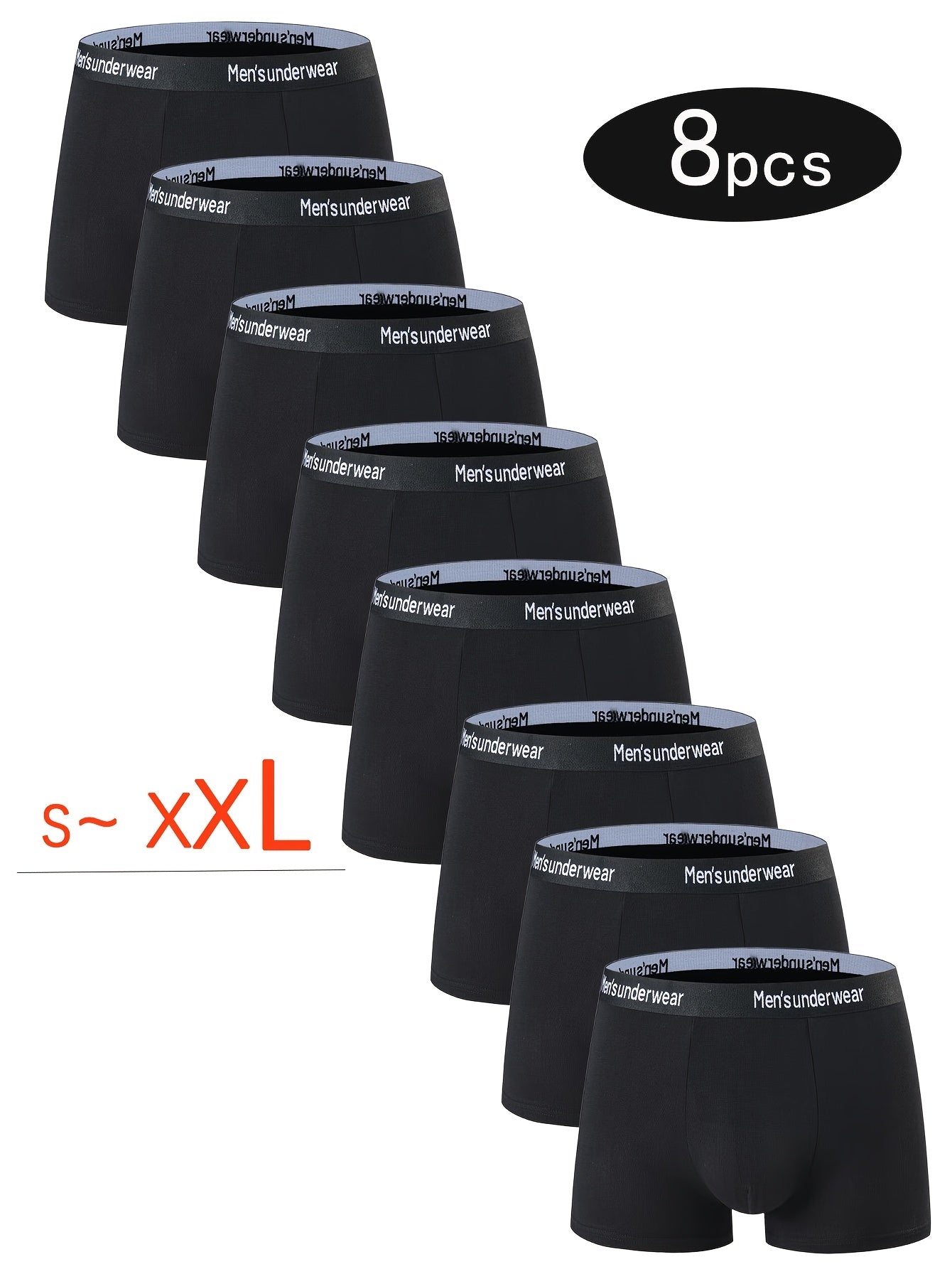 8 Pezzi Mutande Uomo in Cotone Misto, 95% cotono Boxer Casual, Pantaloncini Sportivi Traspiranti Comodi ed Elastici, Boxer da Uomo,Intimo Uomo di Alta Qualità,Mutande per Uomini,Intimo per Uomini,Slip Boxer da Uomo,Slip Boxer da Uomo, Intimo da Tempo Libe