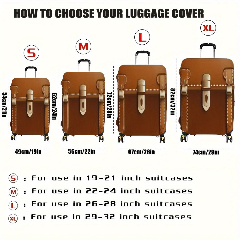 Una copertura per valigia da viaggio in stile vintage britannico con un design a motivi, perfetta per bagagli da viaggio, accessori da viaggio ed essenziale per le vacanze all'aperto, adatta per viaggi di lavoro e scenari di viaggio artistici. Si rivolge