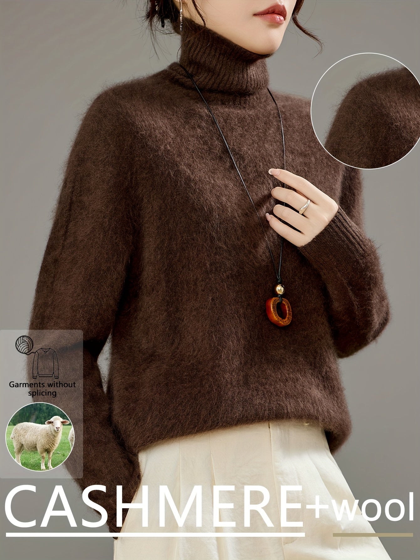 Novità Autunno e Inverno 2025: Nuovo Colletto Alto da Donna, + Lana, Sensazione di Morbida e Soffice, alla Moda, Versatile, Elegante, Spessa. Calda, Ultra-Morbida e Confortevole, Tocco Effetto Nuvola. Indispensabile per un Look Casual