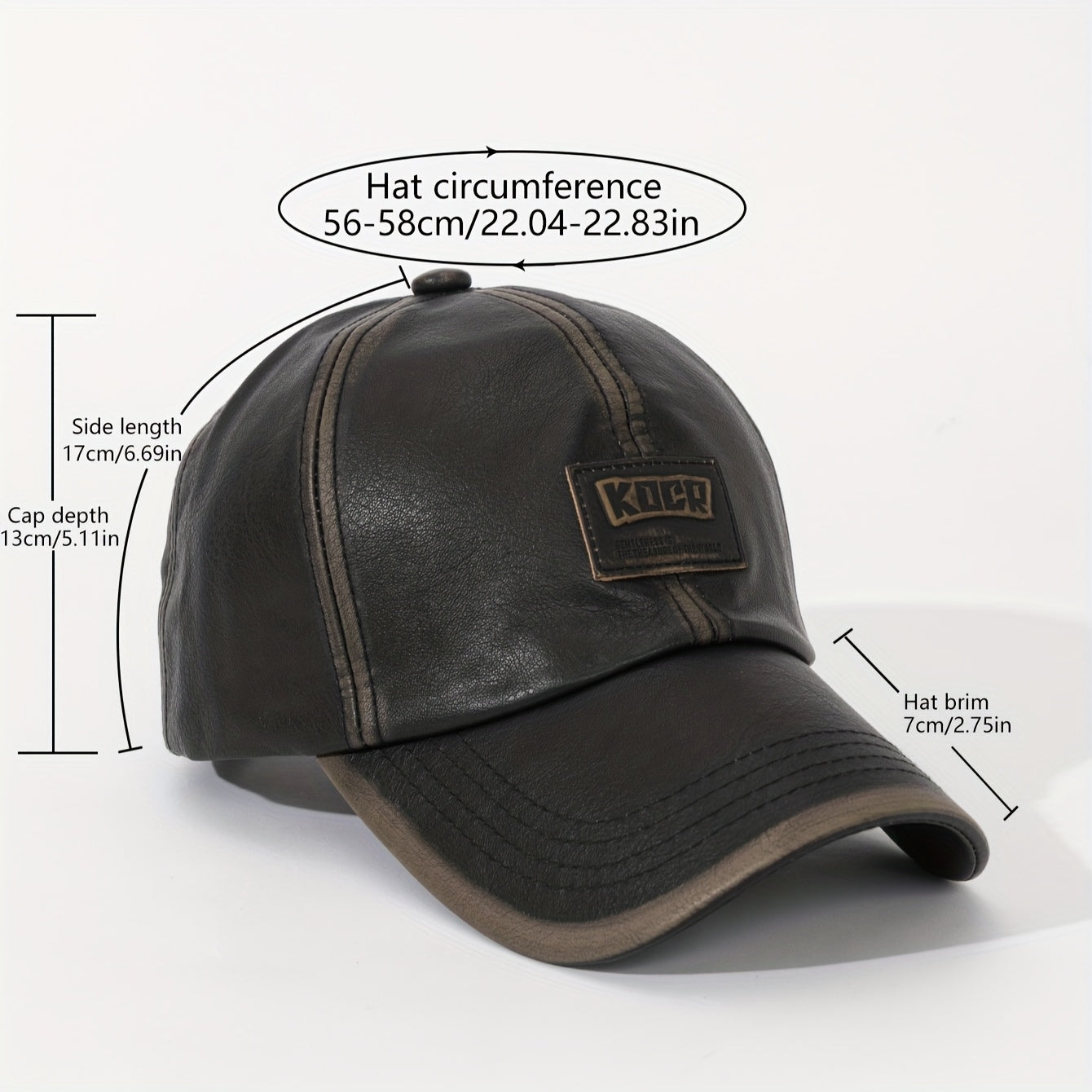 1pz/4pcs Cappello da Baseball in Pelle PU Lavata Vintage per Uomini e Donne - Regolabile, Alta Qualità per Golf ed Equitazione, Regalo per Festa del Papà/Madre, Cappellino Casual con Design a Sei Panel, Copricapo Resistente