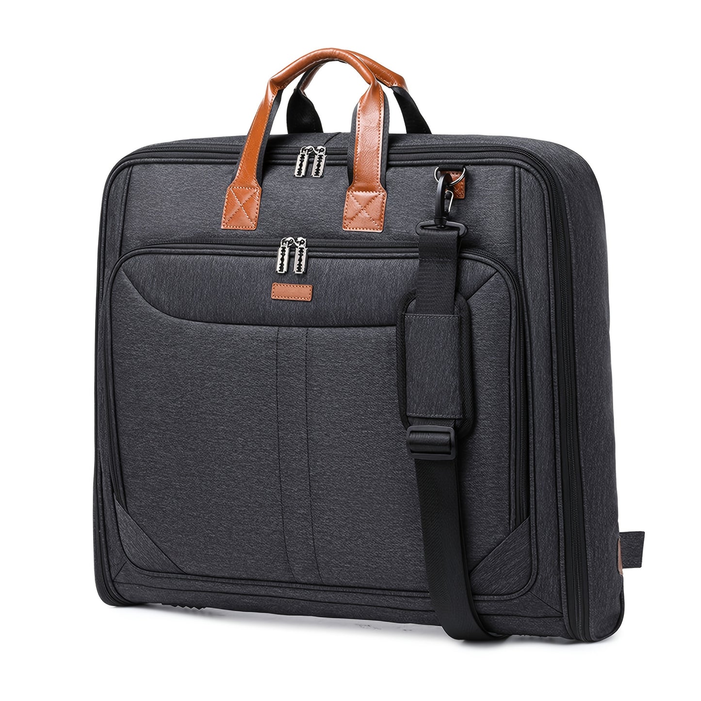Valigia Grande & Custodia per Abiti - Bagaglio da Viaggio Business con Scomparto per Laptop, Tessuto Oxford Resistente, Valigetta Spaziosa con Maniglia o Tracolla per Professionisti (50x54x8cm, Nero) - Ideale per Viaggi Aerei ed Eventi Formali
