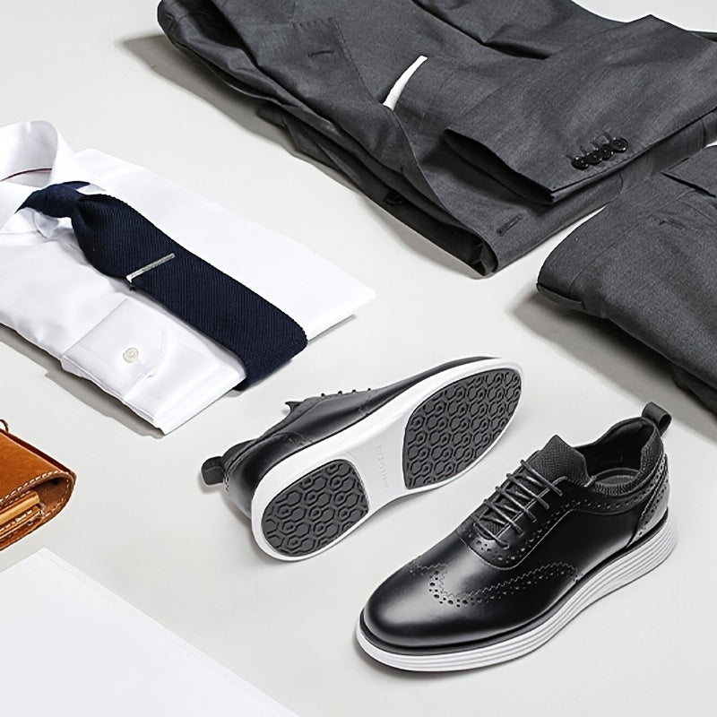 Scarpe da ginnastica eleganti MaxFlex da uomo, scarpe brogue casual con punta a coda di rondine, scarpe eleganti Oxford casual da uomo, scarpe classiche moderne da lavoro con lacci e punta a coda di rondine