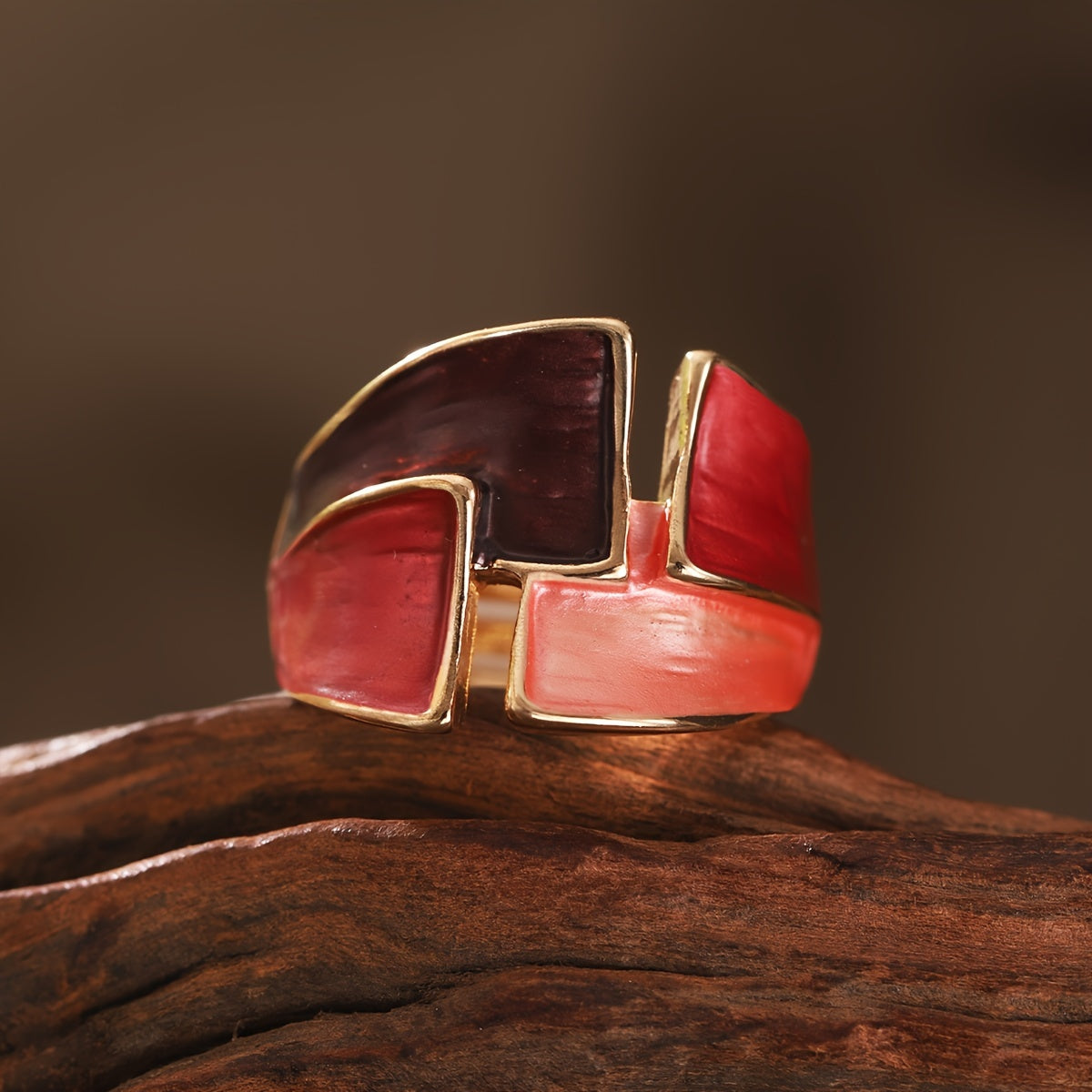 1 Anello in Lega di Zinco Smaltato Vintage, Gioielli Eleganti da Donna per Banchetto Francese
