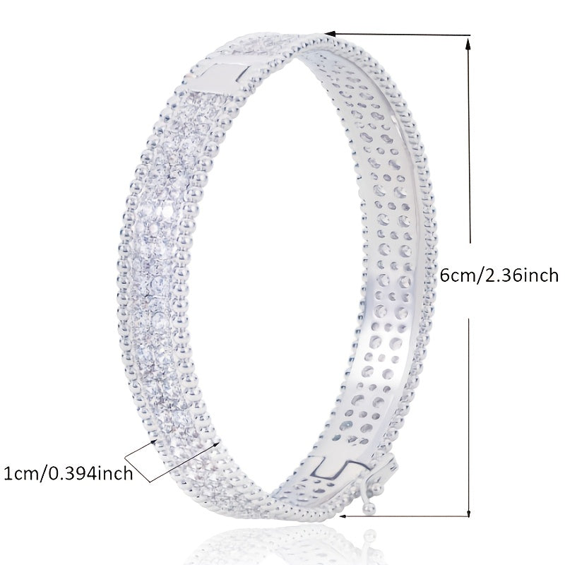 Un bracciale di lusso con brillanti in zirconia a stella piena in argento 925 per le signore, ideale per l'estate. Include un regalo classico e ipoallergenico per la cena, con scatola regalo esclusiva. Perfetto per Natale, San e Pasqua.