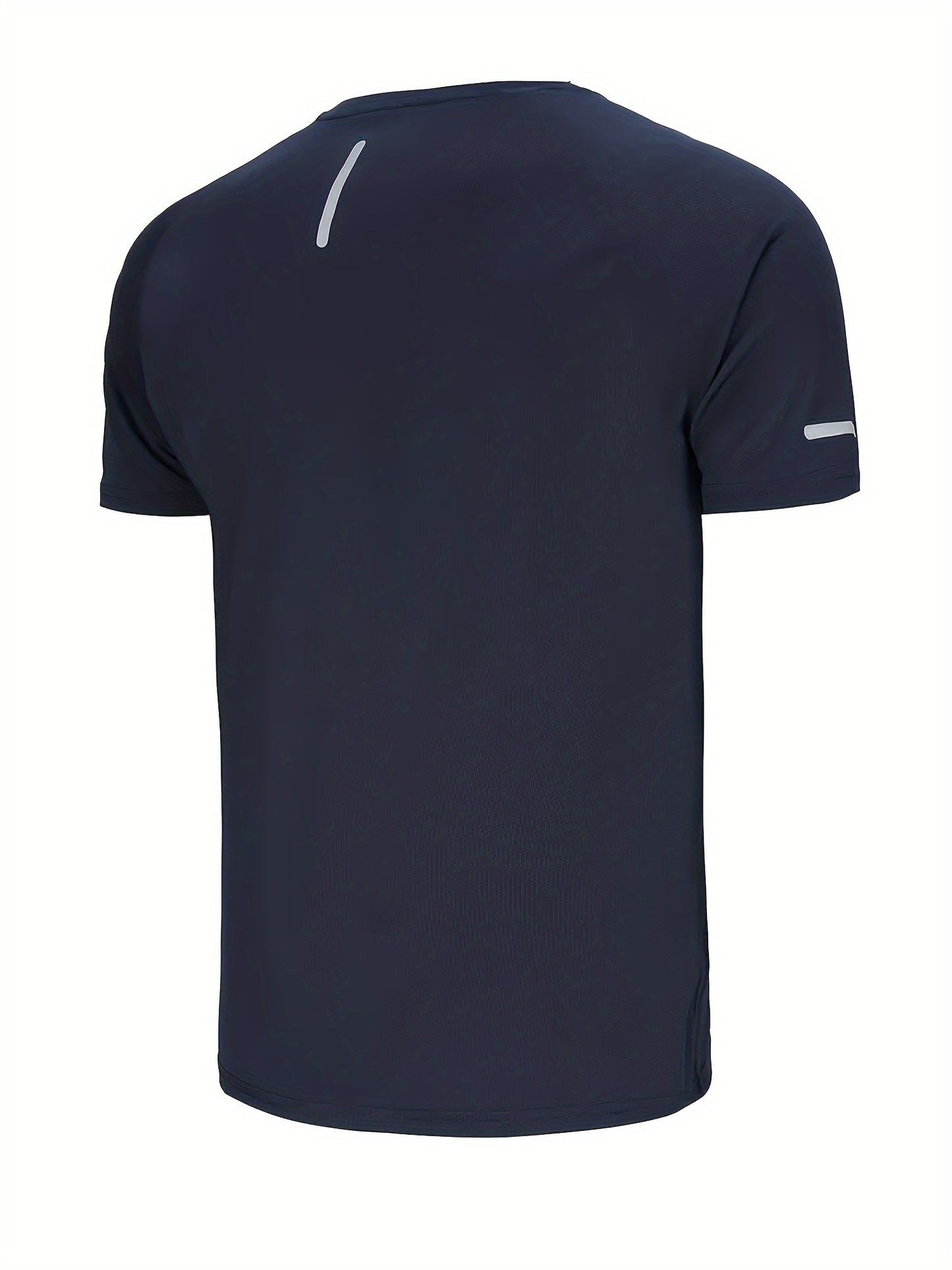 6 Pezzi Magliette Sportive Traspiranti e Asciugatura Rapida con Strisce Riflettenti - Magliette da Palestra e Corsa in Grigio/Blu Navy/Nero/Bianco/Rosso, Magliette per Allenamento, Look Sportivo Casual, Tessuto Traspirante, Maglietta con Texture Liscia, P