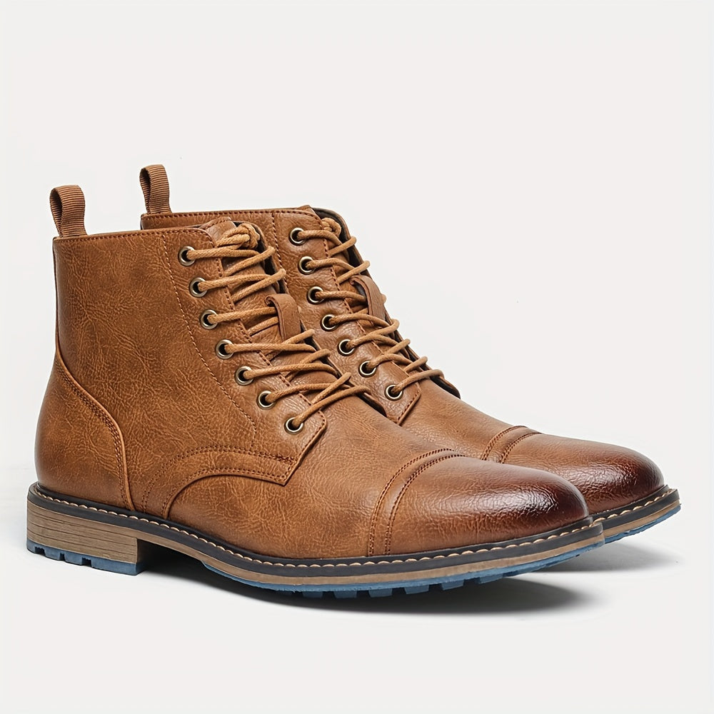 Stivaletti Oxford da uomo Stivaletti con punta a punta Scarpe eleganti da esterno per matrimoni in ufficio