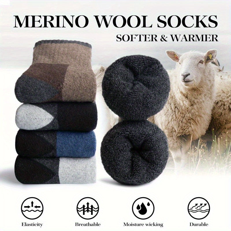 5 Paia Calzini da Uomo in Velluto - Morbidi, Caldi, Traspiranti e Anti-Umidità, Tinta Unita, Perfetti per Attività Indoor & Outdoor, Ideali per Escursionismo, Campeggio e Abbigliamento Casual, Calze da Trekking | Calze Tinta Unita | Calze con Texture Morb