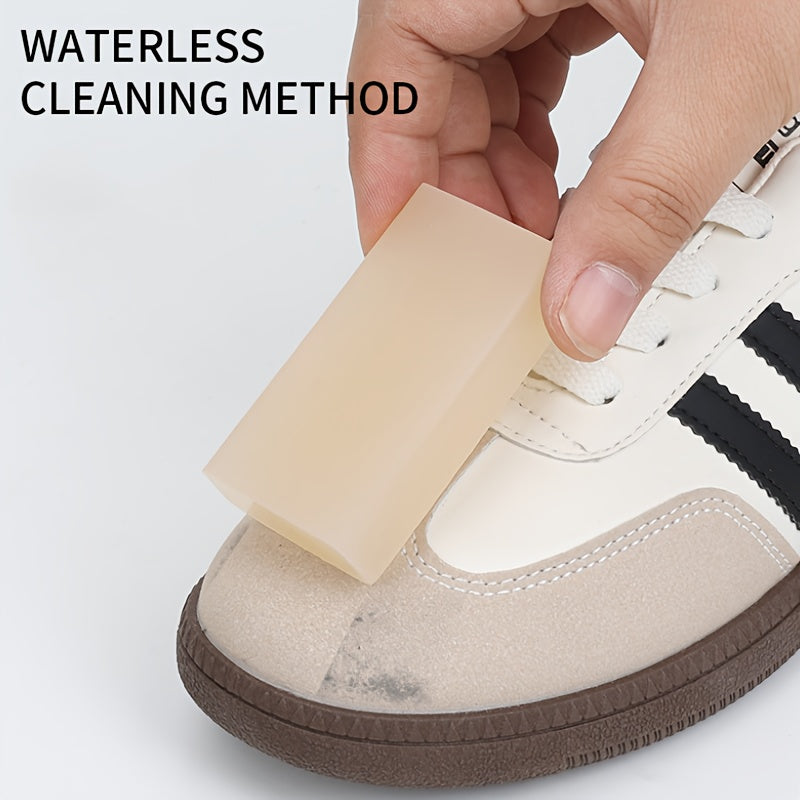 1pc Pulitore per scarpe in ecopelle con gomma - Rimuovi macchie senza elettricità per sneakers, abbigliamento, vetro, pareti, pavimenti, mobili - Strumento multifunzionale per pulizia a secco, cura delicata dei tessuti, materiale ABS, tema natalizio, rela