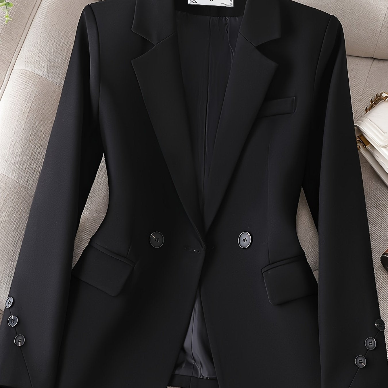Women's Slim Fit Business Suit, Autumn and Winter Casual Style, Simple Professional Two-Piece Set for Spring and Fall