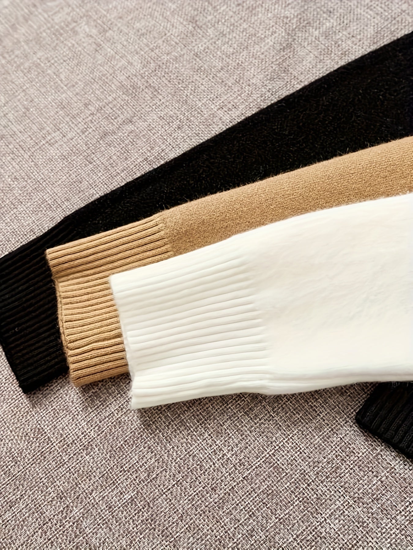 3pz Maglione A Collo Alto Solido, Maglione Casual A Maniche Lunghe Per Autunno E Inverno, Abbigliamento Da Donna