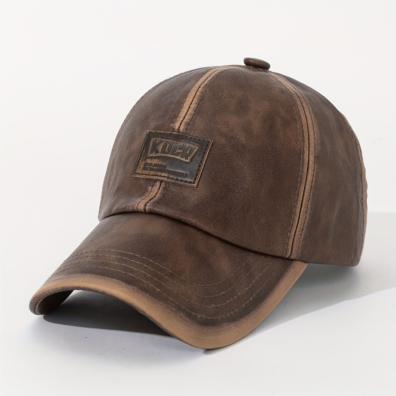 1pz/4pcs Cappello da Baseball in Pelle PU Lavata Vintage per Uomini e Donne - Regolabile, Alta Qualità per Golf ed Equitazione, Regalo per Festa del Papà/Madre, Cappellino Casual con Design a Sei Panel, Copricapo Resistente
