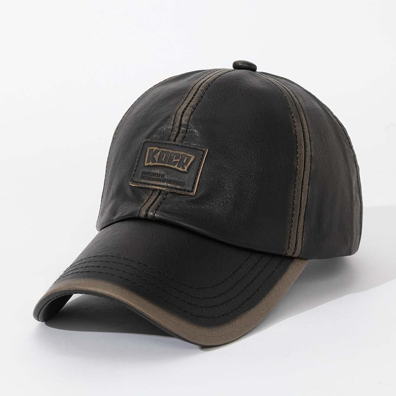 1pz/4pcs Cappello da Baseball in Pelle PU Lavata Vintage per Uomini e Donne - Regolabile, Alta Qualità per Golf ed Equitazione, Regalo per Festa del Papà/Madre, Cappellino Casual con Design a Sei Panel, Copricapo Resistente