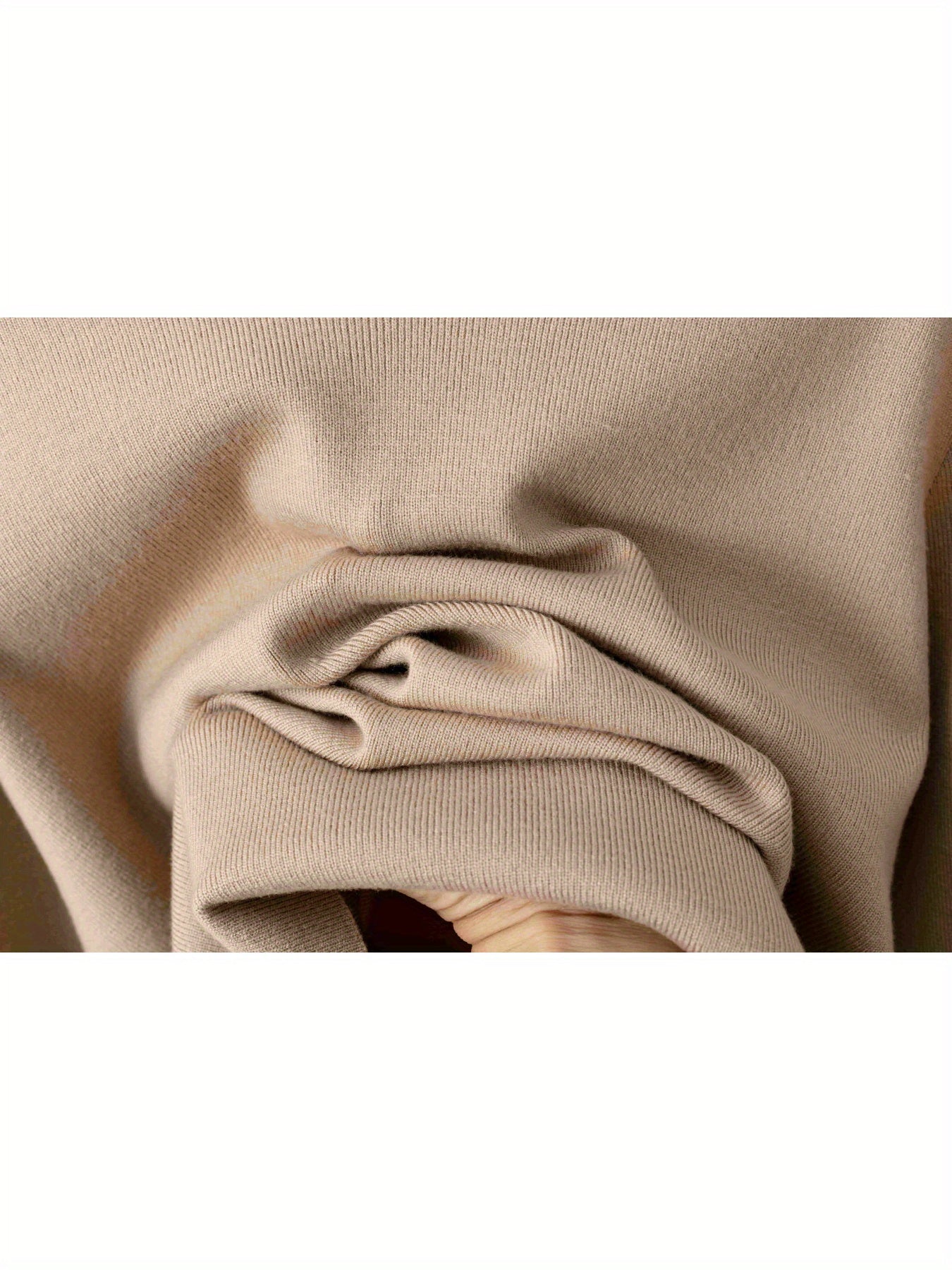 Set casual da donna 2025 - Maglione a mezza gola beige con bordo nero e pantaloni a gamba larga, elegante maglieria per la primavera e l'autunno, abbigliamento casual|Stile casual|Costruzione, Maglieria da donna, Abito formale per donna, Abito casual e el