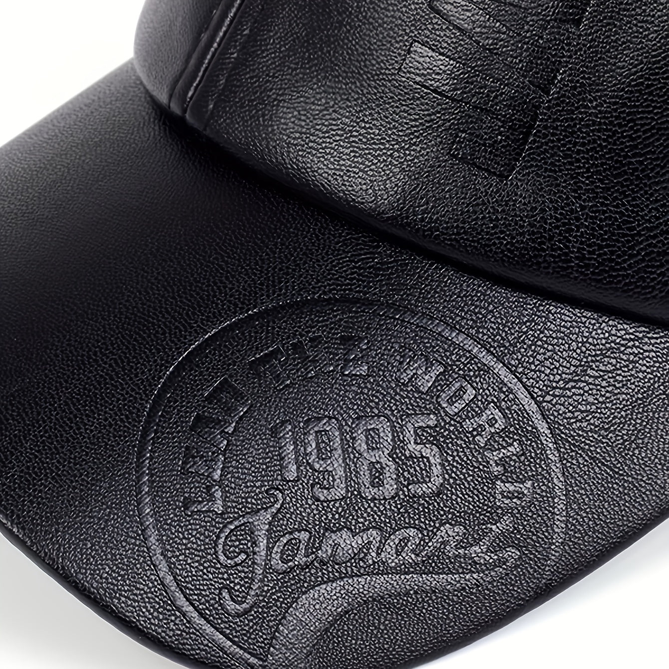 1 pz. Berretto da baseball in pelle PU da uomo regolabile traspirante cappello casual cappello da sole regalo di Natale