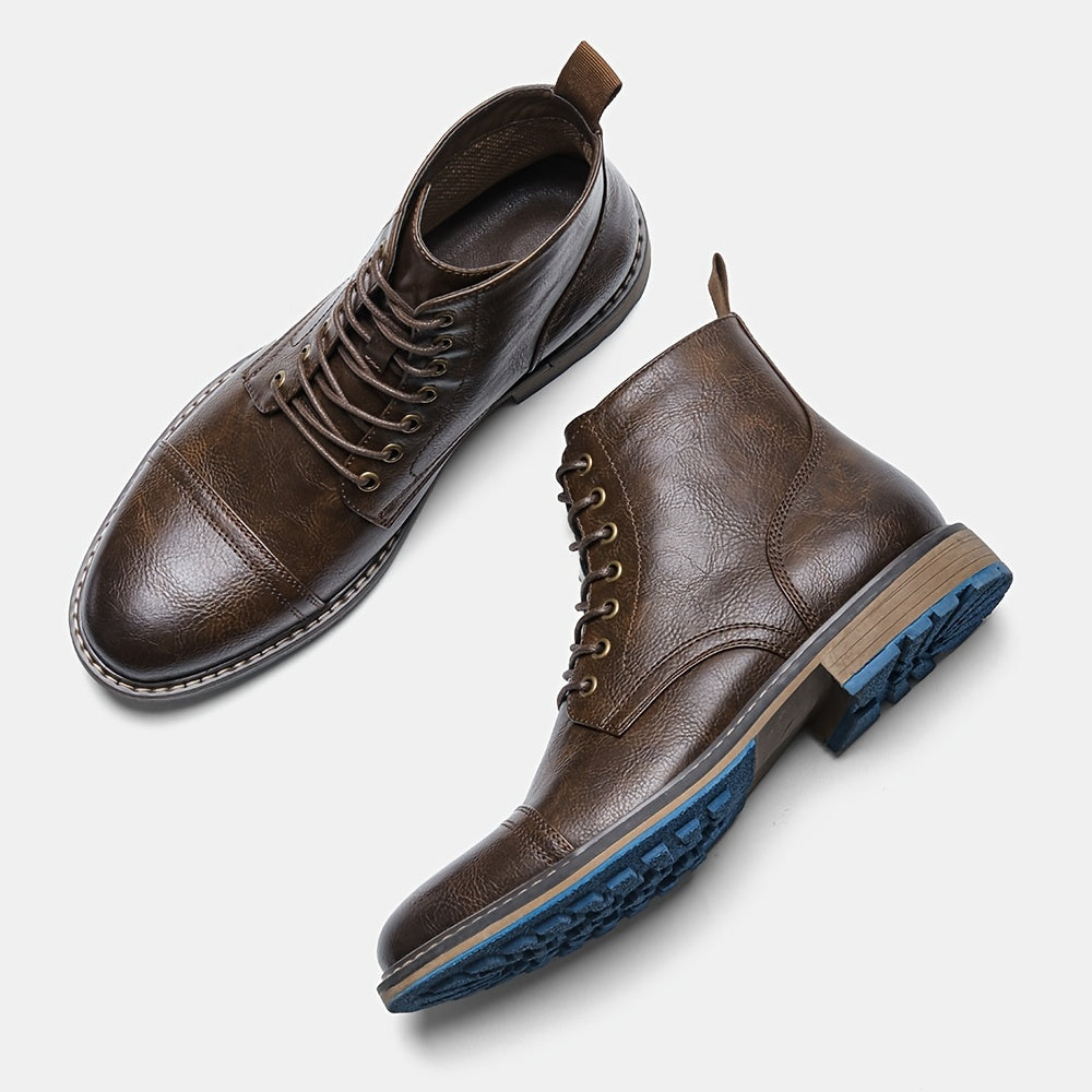 Stivaletti Oxford da uomo Stivaletti con punta a punta Scarpe eleganti da esterno per matrimoni in ufficio