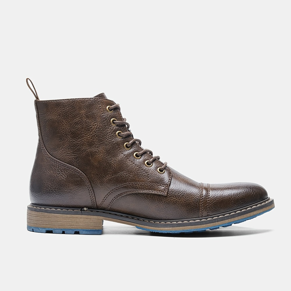 Stivaletti Oxford da uomo Stivaletti con punta a punta Scarpe eleganti da esterno per matrimoni in ufficio