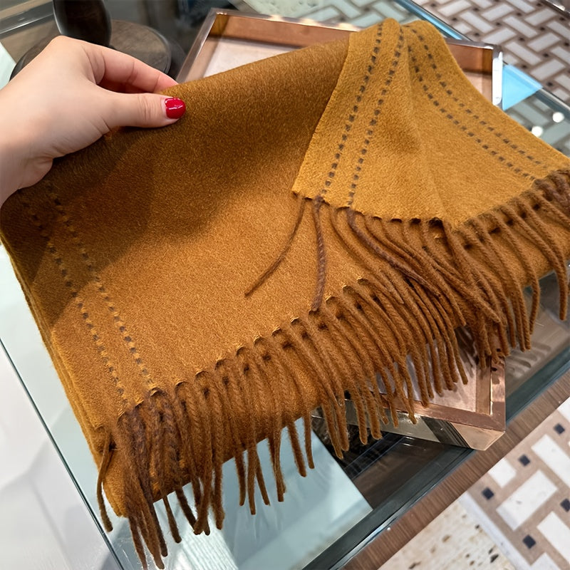 Sciarpa in Lana da Donna - Morbida e Calda per l'Inverno, Elegante Grigio/Nero/Marrone/Beige/Blu Navy/Carbone, Versatile Sciarpina & Scialle adatta a Outfit Casual o Formali, Accessorio Confortevole Quotidiano ed Occasionale Speciale – Facile Manutenzione