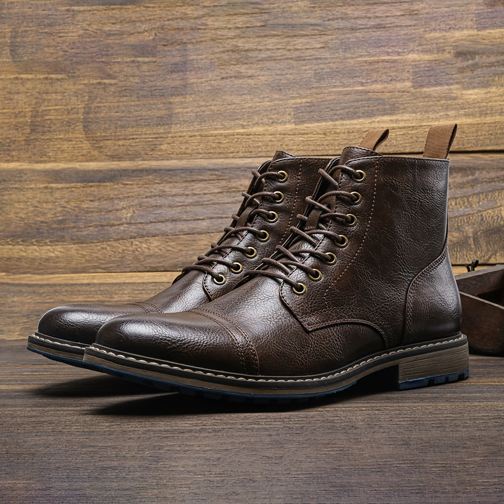 Stivaletti Oxford da uomo Stivaletti con punta a punta Scarpe eleganti da esterno per matrimoni in ufficio