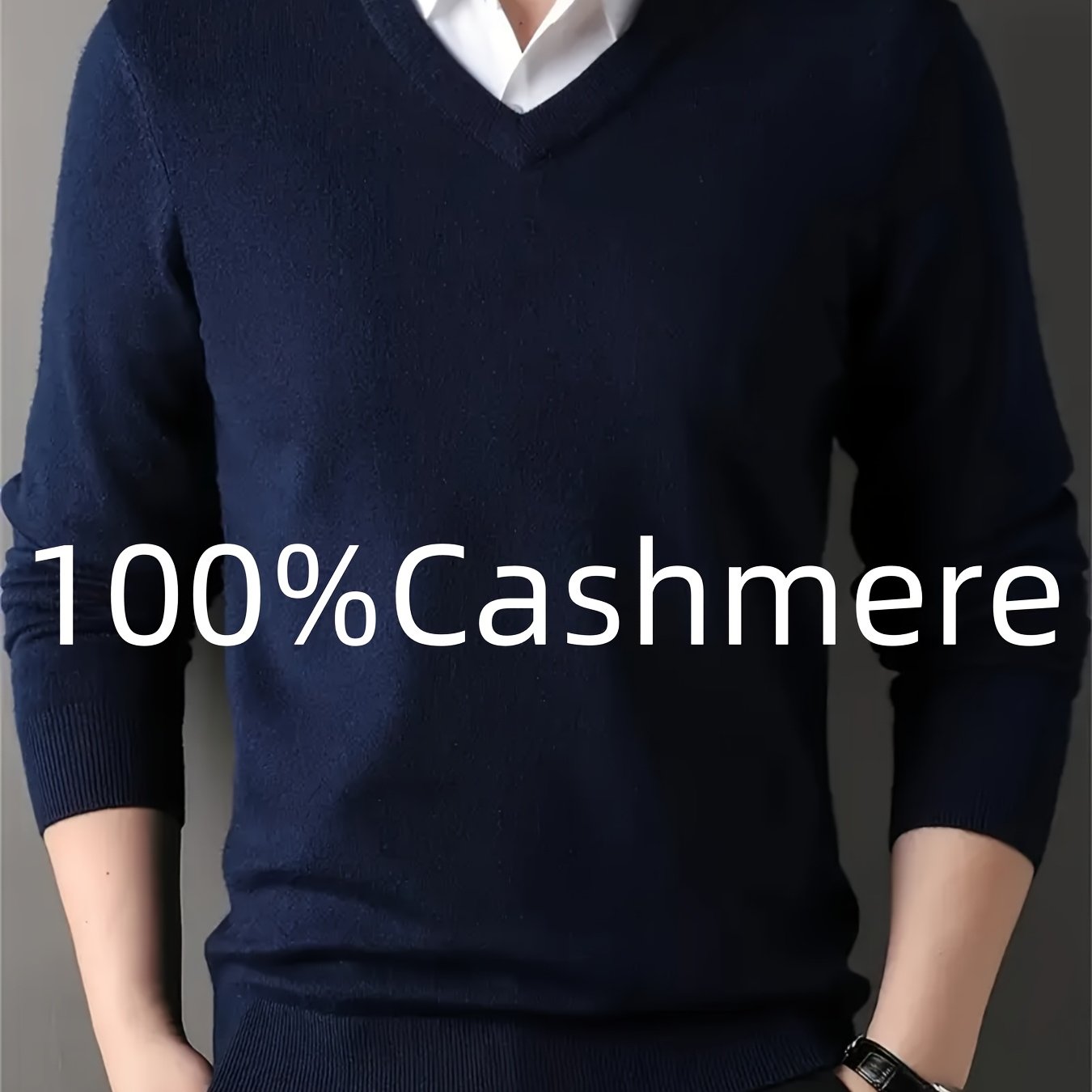 Maglione da uomo, casual e confortevole, adatto per strati di lavoro, tessuto morbido, molto caldo.