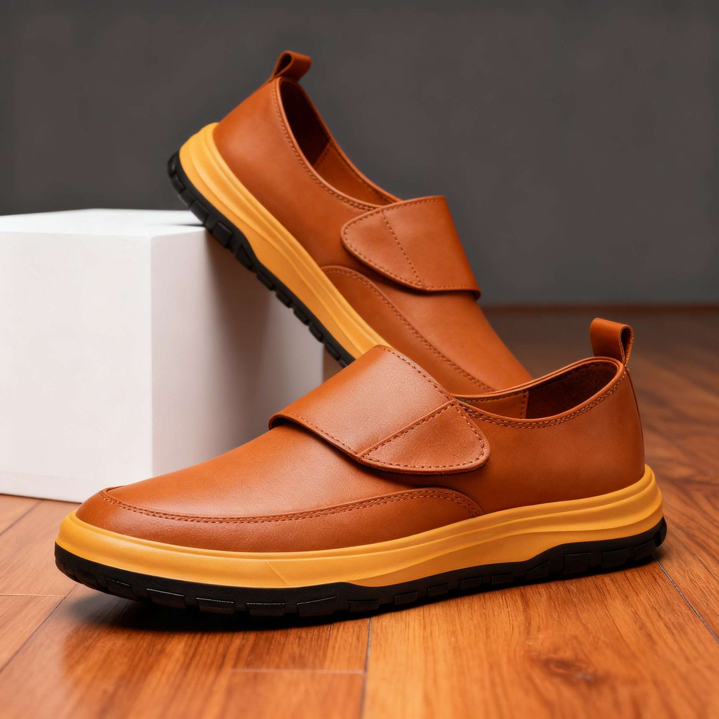 Leon Grant Leather Slip-Ons