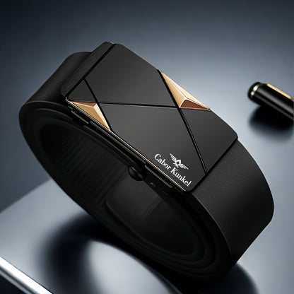 Linea - Cintura Uomo Regalo  Holiday, Fibbia Automatica Senza Denti per Pantaloni da Giovani e Medi Età