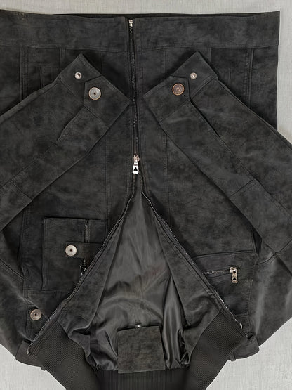 2805A# Giacca Casual Autunno-Inverno con Collo Alto per Giovani Uomini, Stile Workwear