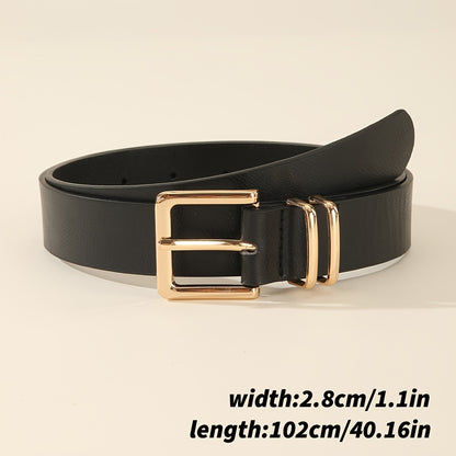 3 pezzi di cinture da donna con fibbie a quadrato dorato - Nero, Beige, Marrone - Accessori versatili per la vita per jeans, pantaloni, abiti - Stile casual e preppy - Regalo perfetto per lei, accessori versatili per la vita | Cintura elegante | Cinture d