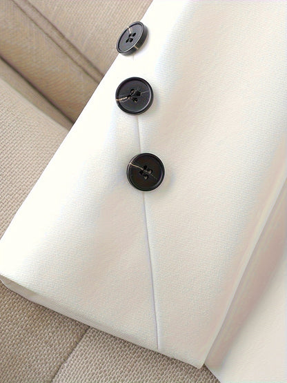 Women's Slim Fit Business Suit, Autumn and Winter Casual Style, Simple Professional Two-Piece Set for Spring and Fall