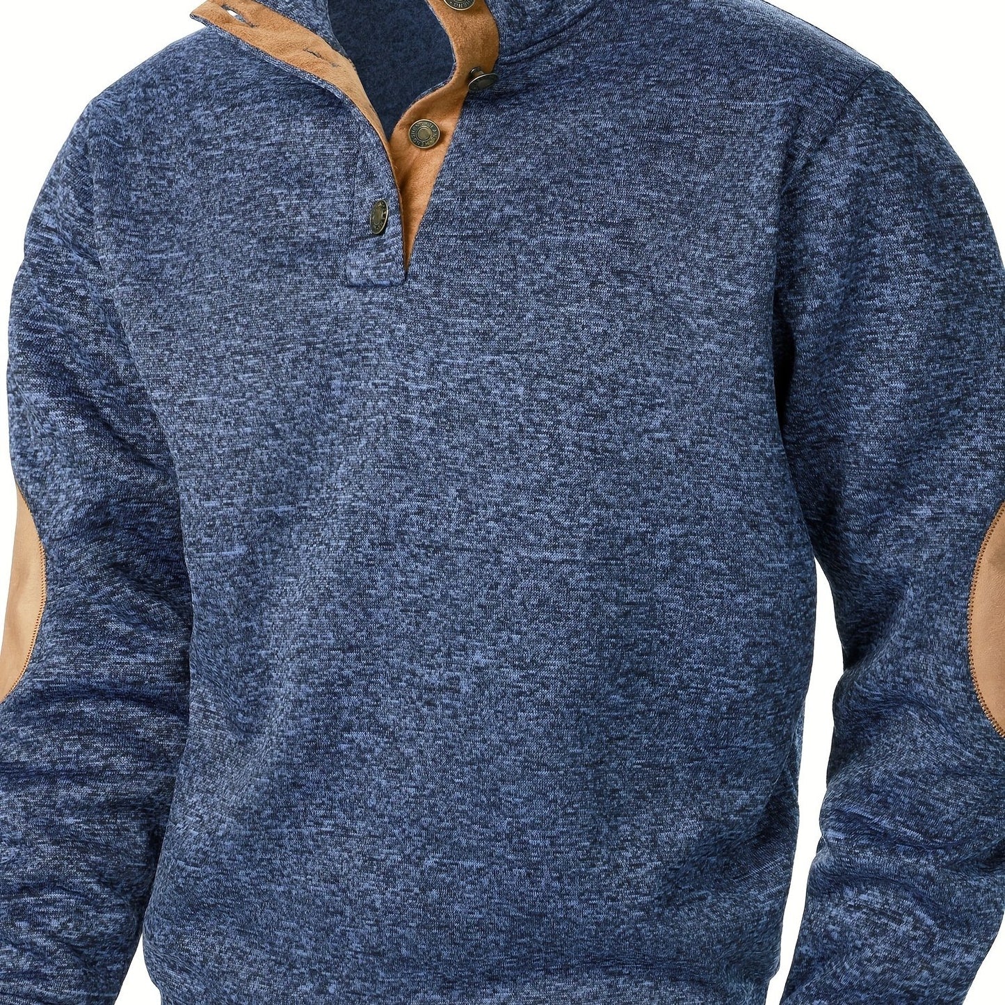 Maglione Uomo con Collo Alto e Maniche Lunghe - Felpa Casual Autunno Inverno Calda con Bottoni, Taglio Regolare per Abbigliamento Casual