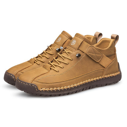 Scarpe da uomo casual con suola morbida e confortevole, realizzate a mano con cuciture a mano e fondo in gomma, marchio CLOHOO